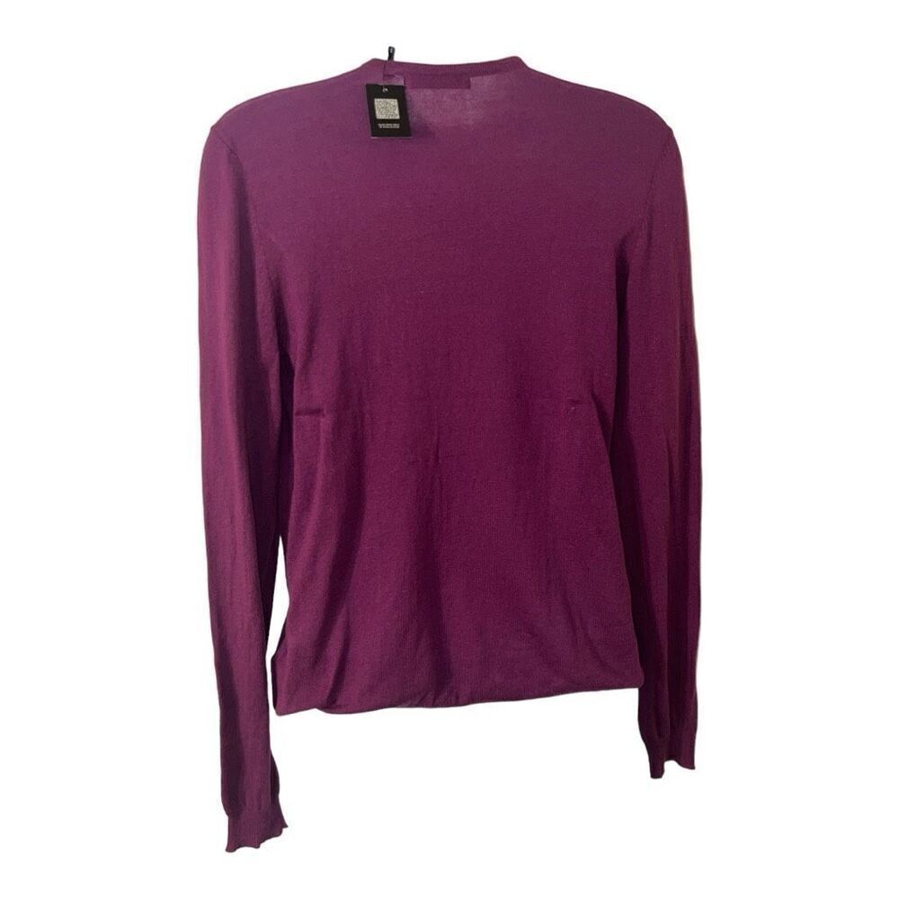 Daisy Fuentes Sweater Womens S Purple Attached Shirt Lightweight Pullover NWT - Picture 3 of 3